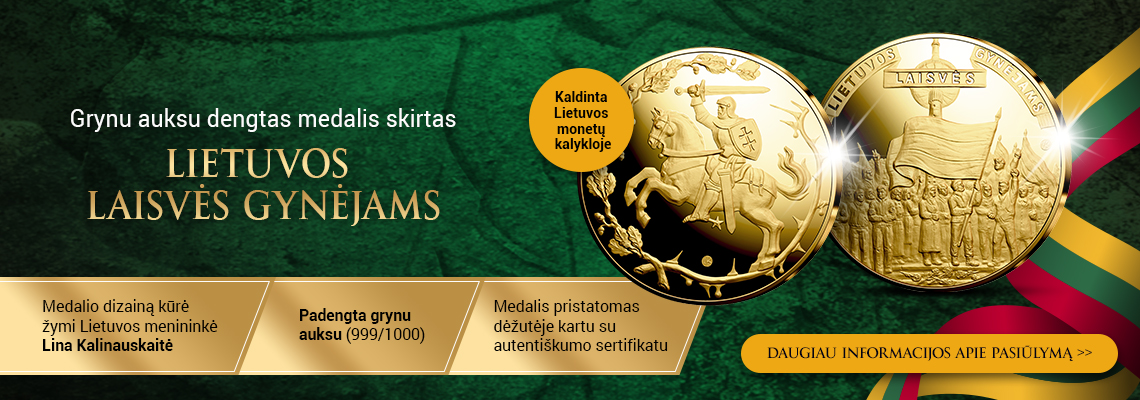 Paauksuotas medalis Lietuvos laisvės gynėjai