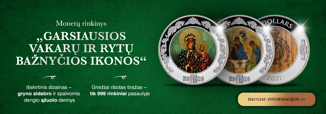 Monetų rinkinys „Garsiausios Vakarų ir Rytų Bažnyčios ikonos“