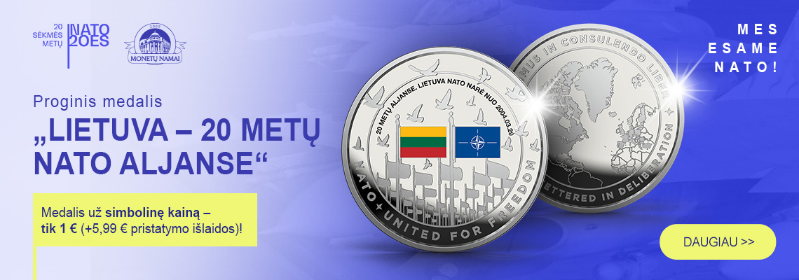 Proginis medalis „Lietuva – 20 metų NATO Aljanse“
