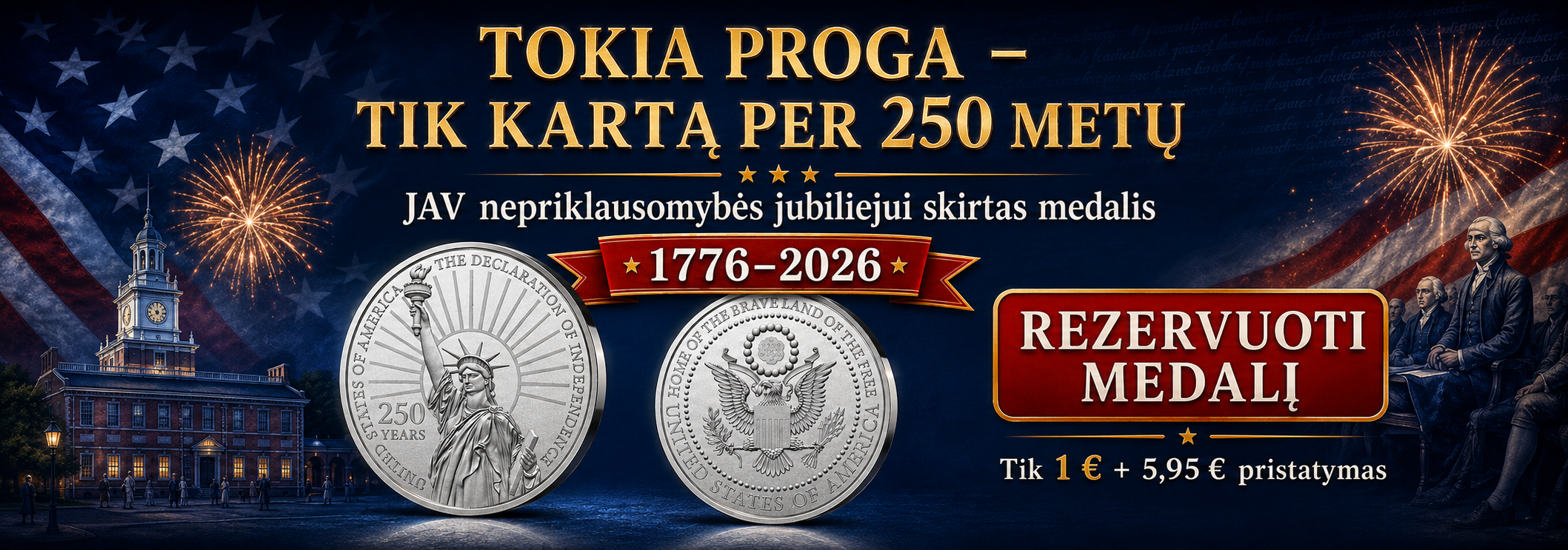 Proginis medalis „Jungtinėms Amerikos Valstijoms - 250 metų“
