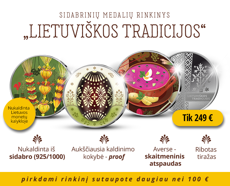 Sidabrinių medalių rinkinys „Lietuviškos tradicijos“