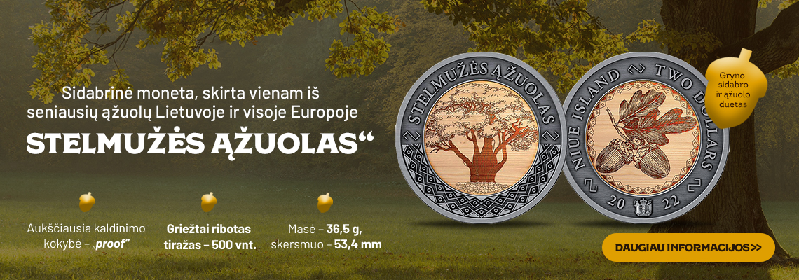 Sidabro moneta „Stelmužės ąžuolas“