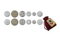Rinkinys „6 sidabro monetos iš 6 žemynų”