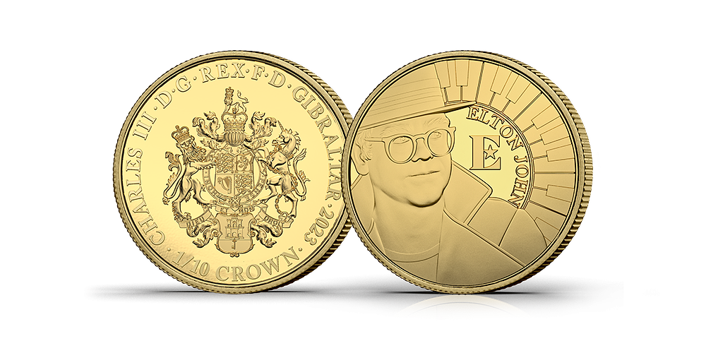Aukso moneta, skirta serui Eltonui Džonui