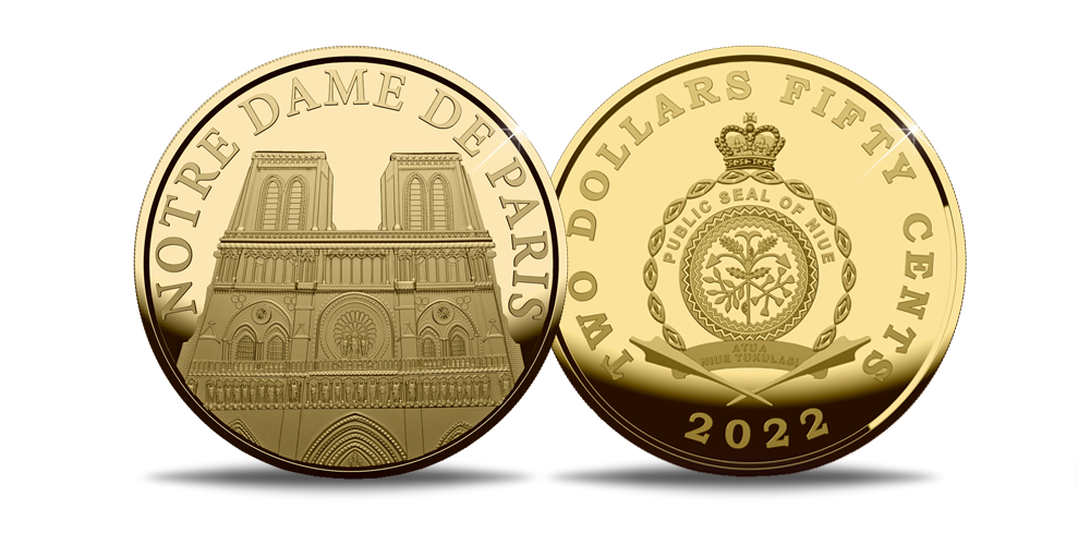 Aukso moneta „Paryžiaus Dievo Motinos katedra“
