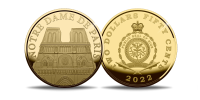 Aukso moneta „Paryžiaus Dievo Motinos katedra“