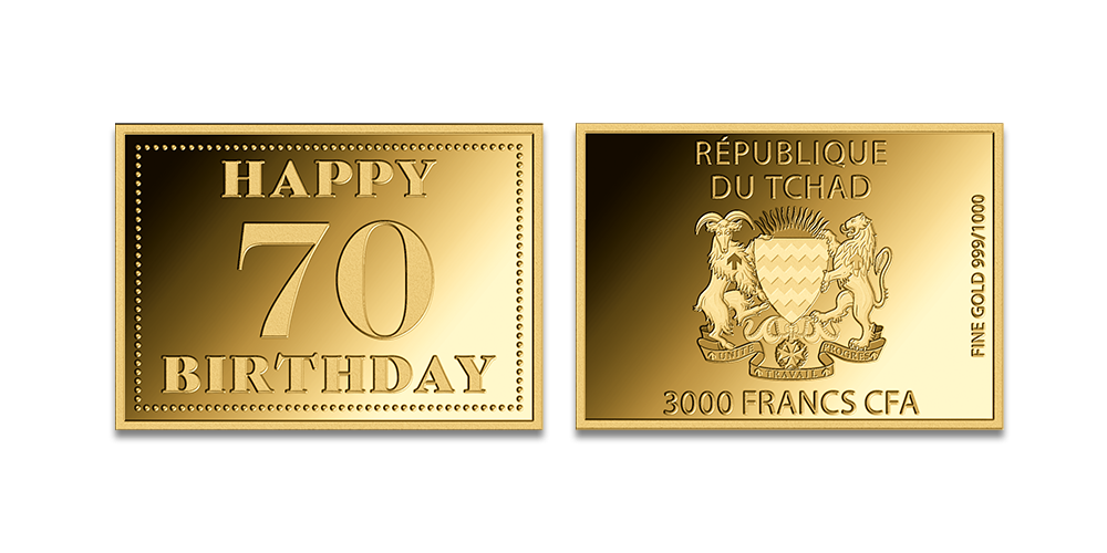 Gryno aukso moneta „Su 70-uoju gimtadieniu“