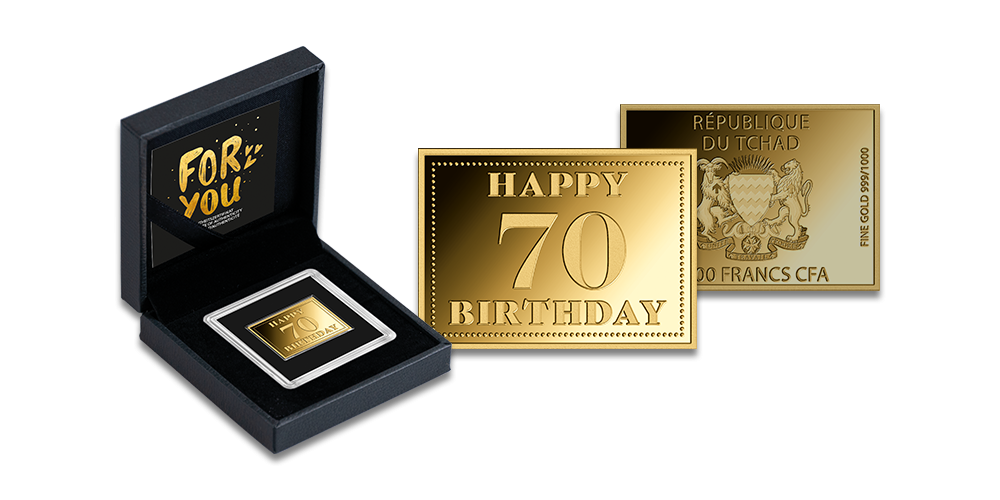 Gryno aukso moneta „Su 70-uoju gimtadieniu“1