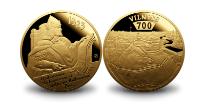 Auksu padengtas medalis „Vilniui – 700 metų“
