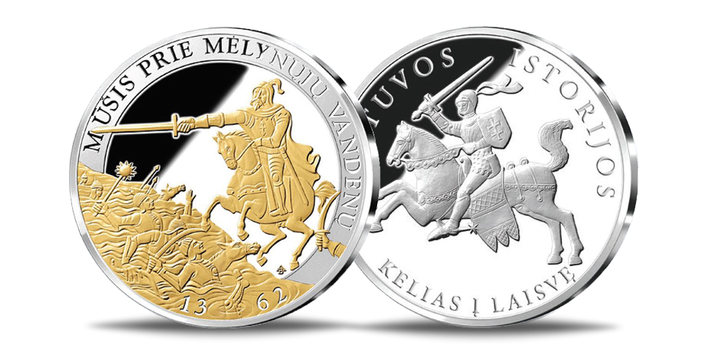 Sidabru ir auksu dengtas medalis „Mūsis prie Mėlynųjų Vandenų“