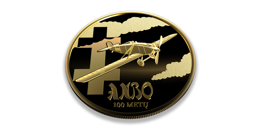 Gryno aukso moneta „ANBO I – 100 metų“1