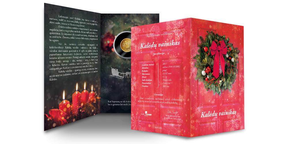 Gryno aukso moneta „Kalėdų vainikas“