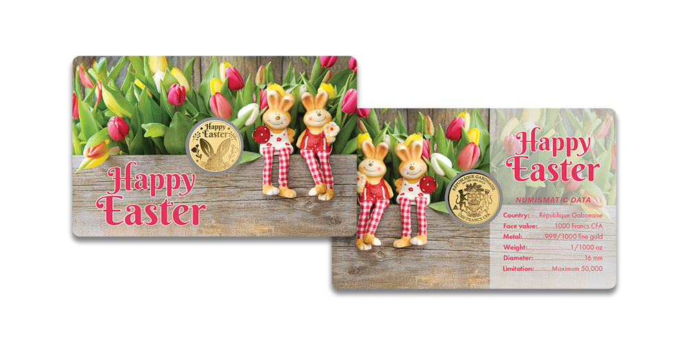 Gryno aukso moneta „Linksmų Velykų“1