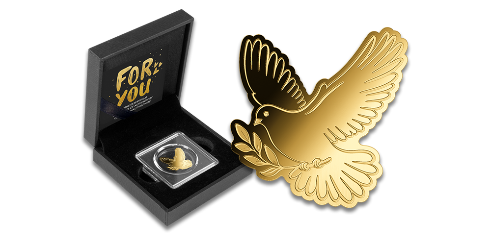 Gryno aukso moneta „Taikos balandis“1