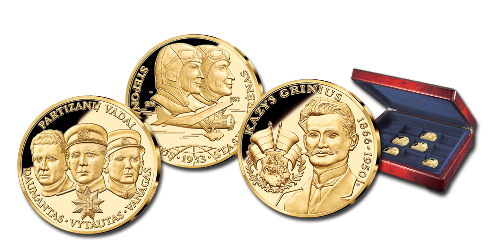 Kolekcija „Iškiliausi Lietuvos žmonės“, medaliai ir dėžutė