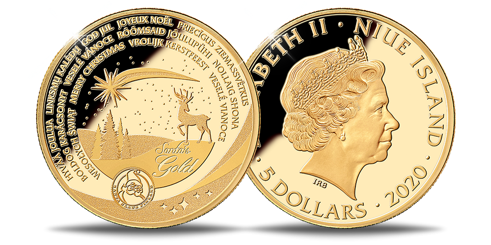 Kalėdinė moneta iš Laplandijos aukso