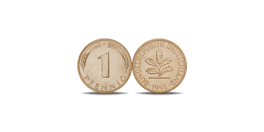 1 Vokietijos pfenigas (Pfennig)
