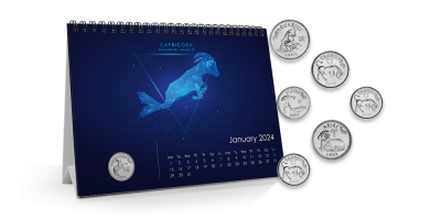 Stalinis kalendorius „Zodiako ženklai 2024“