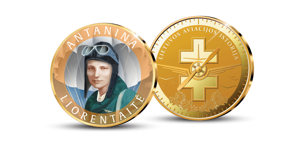 Kolekcija Lietuvos aviacijos istorija, medalis Antanina Liorentaitė