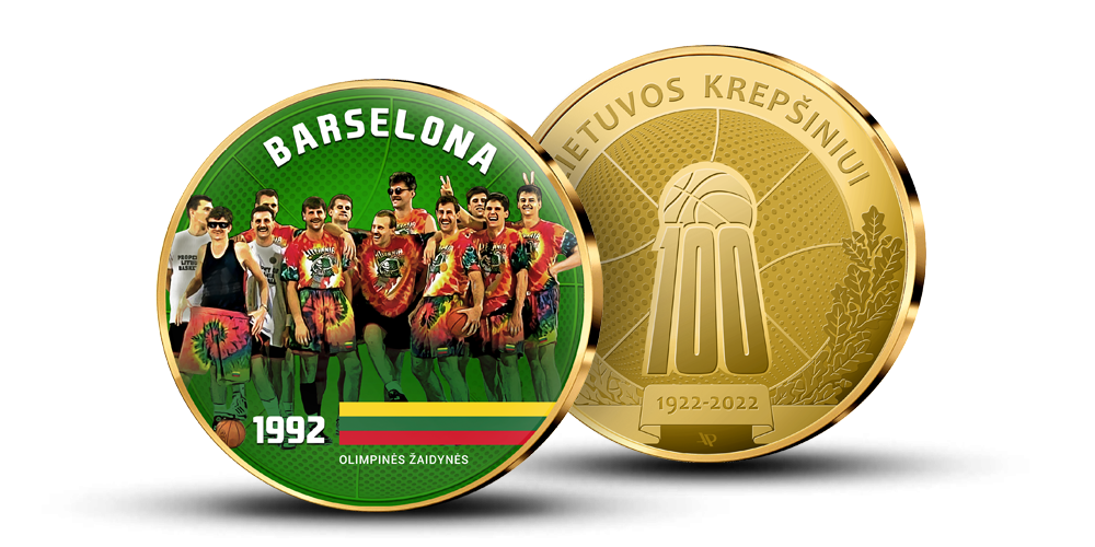 Kolekcija „Lietuvos krepšinio pergalės“, pirmasis medalis 1992 m. Barselona