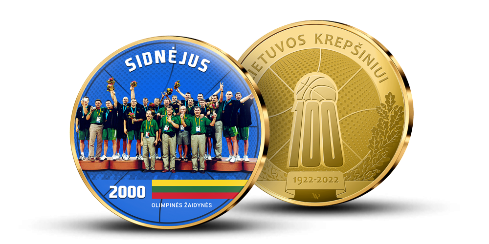 Kolekcija „Lietuvos krepšinio pergalės“, medalis 2000 m. Sidnėjus