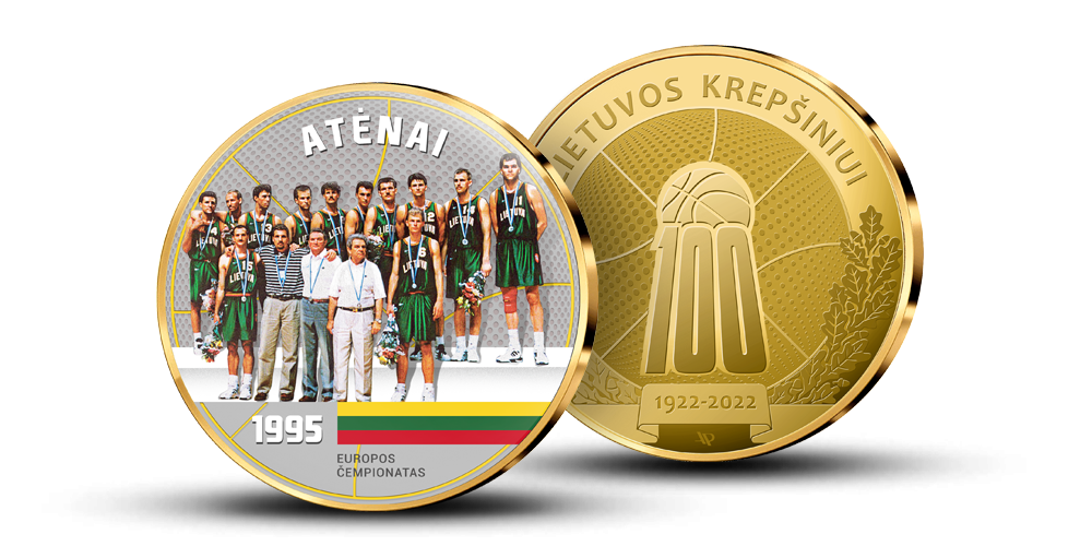 Kolekcija „Lietuvos krepšinio pergalės“, medalis 1995 m. Atėnai