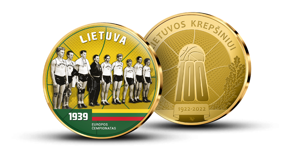 Kolekcija „Lietuvos krepšinio pergalės“, medalis 1939 m. Lietuva