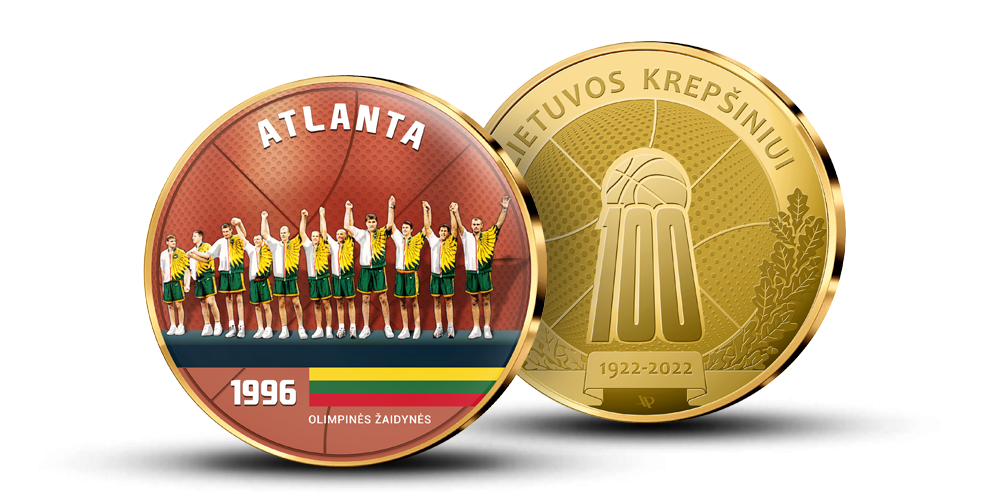 Kolekcija „Lietuvos krepšinio pergalės“, medalis 1996 m. Atlanta