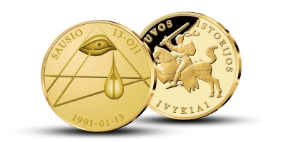 Kolekcija „Lemtingiausi Lietuvos istorijos įvykiai“, pirmasis medalis – „1991 m. sausio 13-oji“