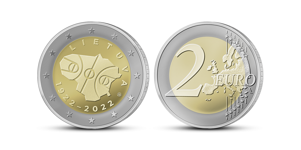 Kolekcija „Lietuviškos proginės 2 eurų monetos“, moneta – „Lietuvos krepšiniui 100 metų“