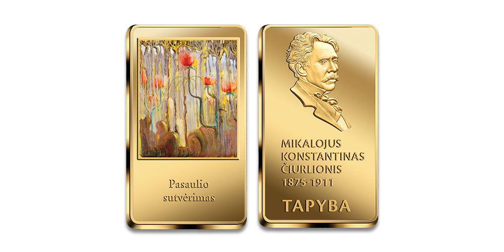 Paauksuotas luitelis „Pasaulio sutvėrimas“