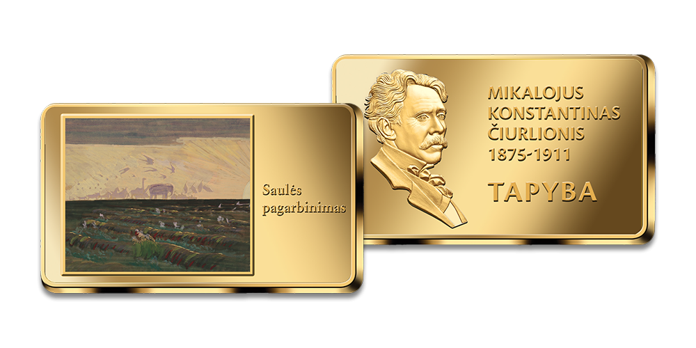 Paauksuotas luitelis „Saulės pagarbinimas“