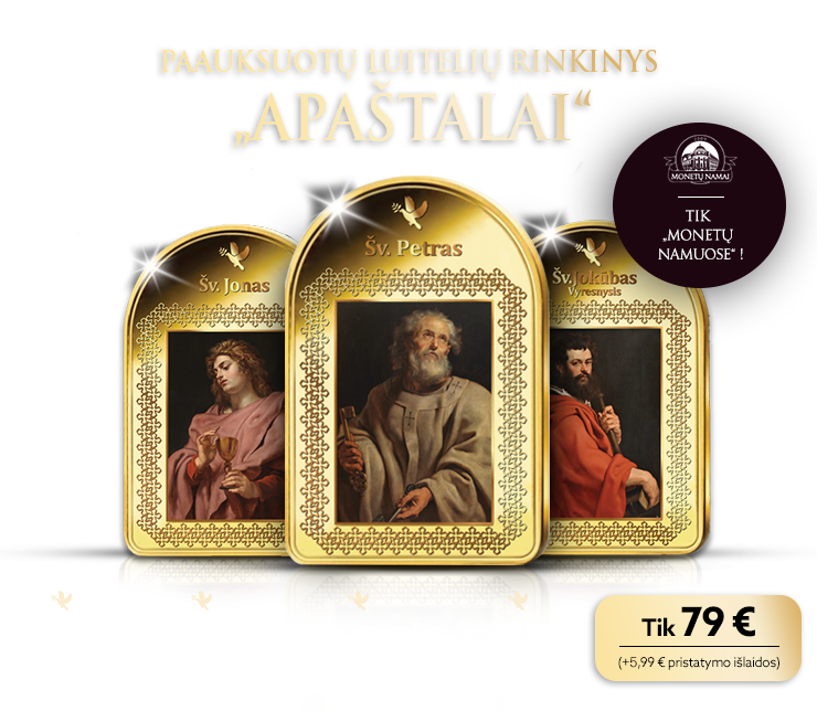 Paauksuotų luitelių rinkinys „Apaštalai“