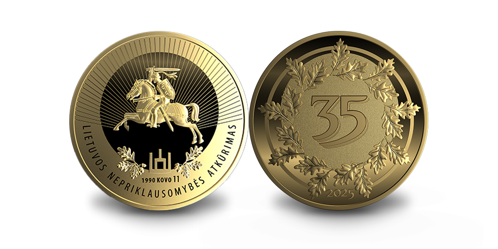 DU proginiai medaliai „Atkurtai Lietuvos Nepriklausomybei – 35” už VIENO kainą!2