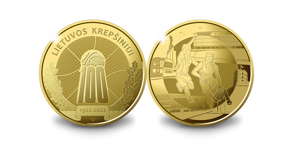 DU proginiai medaliai „Lietuvos krepšiniui – 100 metų“ už VIENO kainą!2