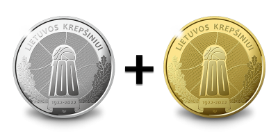 DU proginiai medaliai „Lietuvos krepšiniui – 100 metų“ už VIENO kainą!