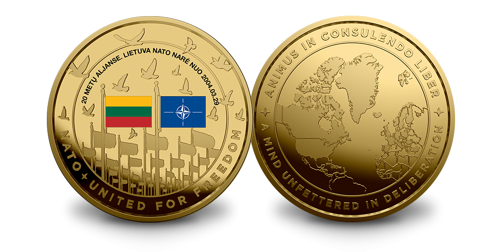 Proginis medalis  „Lietuva – 20 metų NATO Aljanse“