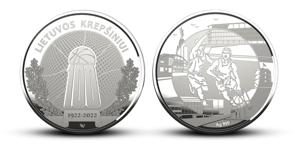 Gryno sidabro medalis „Lietuvos krepšiniui – 100 metų“