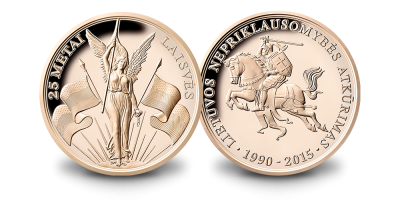 Bronzinis medalis „Lietuvos Nepriklausomybės atkūrimui 25 metai“