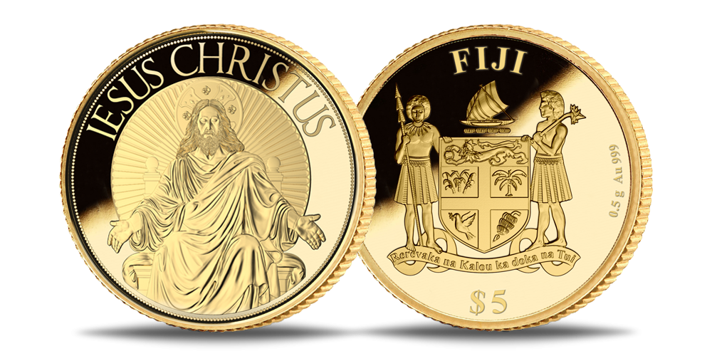Gryno aukso moneta „Jėzaus skulptūra Šv. Petro bazilikoje“