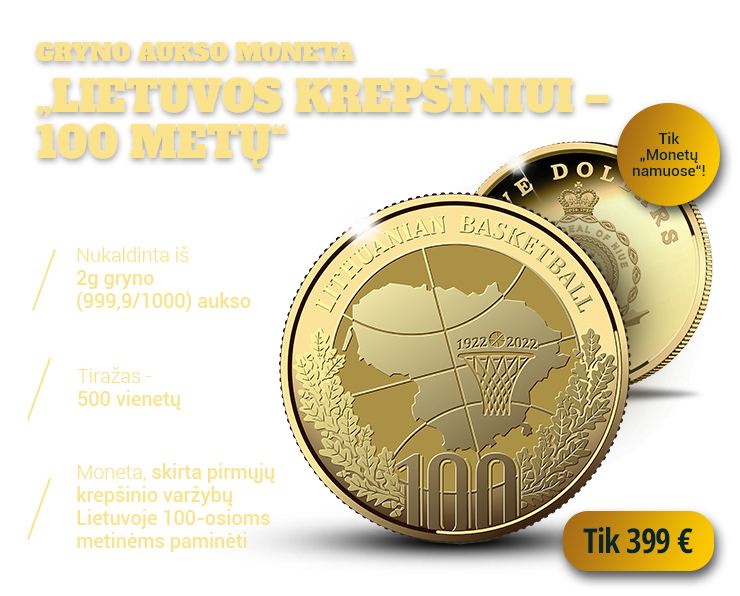 Aukso moneta „Lietuvos krepšiniui – 100 metų“