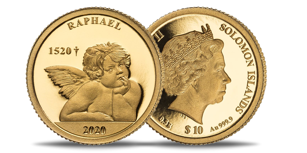 Gryno aukso moneta „Rafaelio angelai“