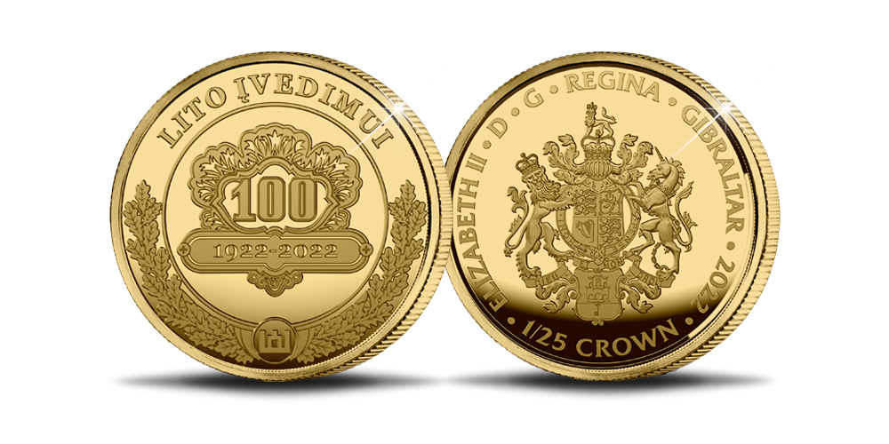 Aukso moneta, skirta lito įvedimo šimtmečiui
