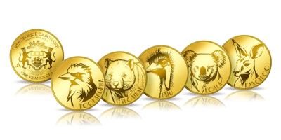 Aukso monetų rinkinys „Australijos gyvūnai“