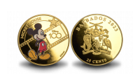 Paauksuotų monetų rinkinys „Disney - 100 metų“2