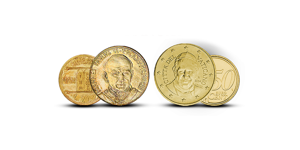Monetų rinkinys „Pontifikai Jonas Paulius II ir Pranciškus“ Monetų rinkinys „Pontifikai Jonas Paulius II ir Pranciškus“