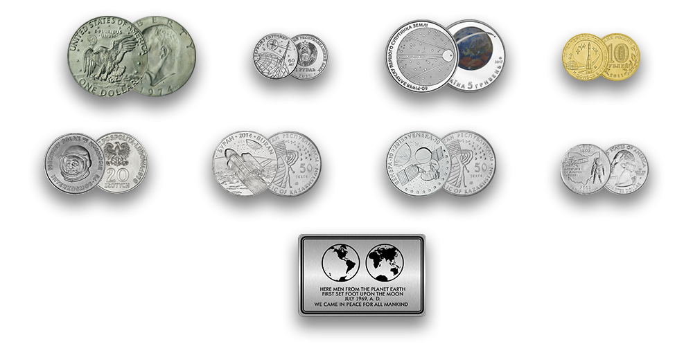 Autentiškų monetų rinkinys „Kosmoso užkariavimas“ Autentiškų monetų rinkinys „Kosmoso užkariavimas“