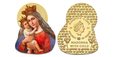 Paauksuota moneta „Madona su kūdikiu“