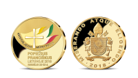 Paauksuotas medalis „Popiežius Pranciškus Lietuvoje“