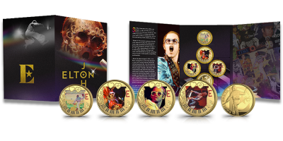 Monetų rinkinys, skirtas popmuzikos legendai – serui Eltonui Džonui